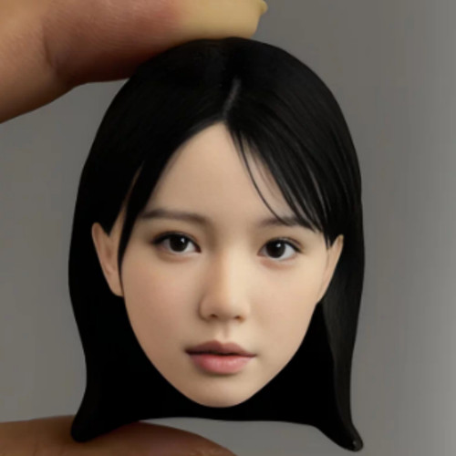 Scultura testa ragazza 6 - di,