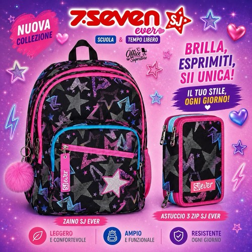 Kit zaino astuccio 3 - zaino, zip